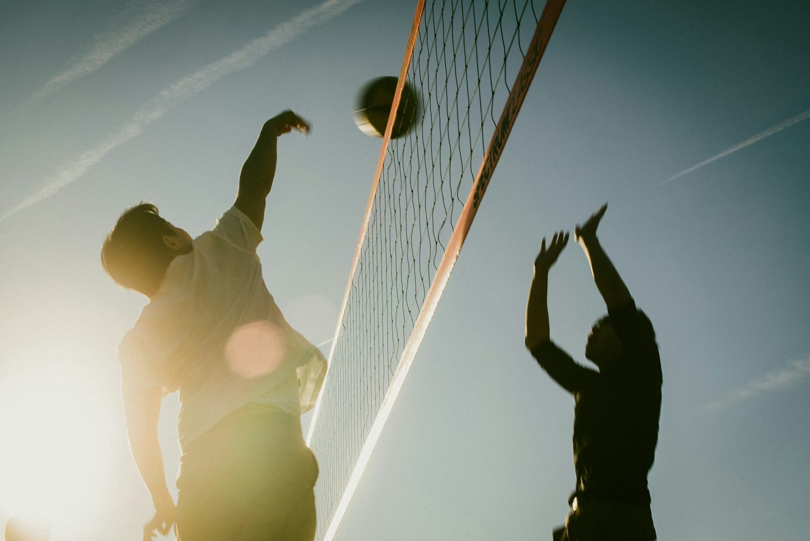 Volleyball at golden hour